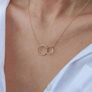 5 FOR $25 Gold Interlocking Circles Layering Necklace